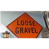 Image 2 : Loose Gravel Metal Highway Sign 36'' x 36''