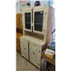 Image 2 : Painted Step Back Kitchen Cupboard Shabby Chic Lots of Original Crackle 72'' x 38'' x 23'' 