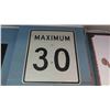 Image 1 : Max Speed 30 Metal Traffic Sign 30'' x 24''