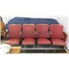 Image 1 : Set of 4 Old Theatre Seats 82'' Wide