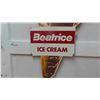 Image 2 : Beatrice Ice Cream Cone Masonite Sign 46'' Tall x Up To 26'' W