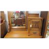 Image 3 : Solid Oak Gentlemens Dresser with Hat Drawer and Swing 