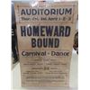 Image 1 : WW2 'Homeward Bound' Cardboard Dance Advertisement 22'' x 