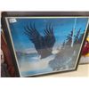 Image 1 : Framed Eagle Print by Jeff Monias 28'' x 27''