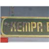 Image 2 : Kempa Brothers Barber Shop and Pool Room Metal Sign 16'' x 96'' 