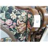 Image 2 : Needlepoint Print Floral Motif Wingback Chairs - Pair