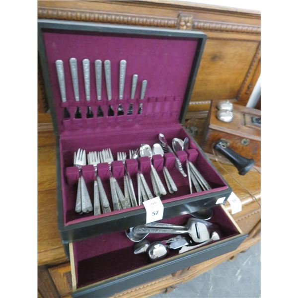 Ornate Utensil Set in Case