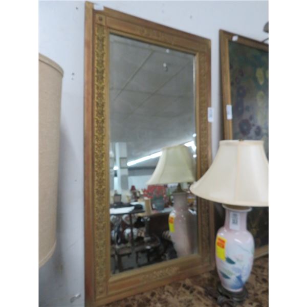 Ornately Framed Beveled Mirror - 20 x 36 - No Shipping