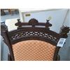 Image 2 : Carved Mission Style Padded Folding Chair