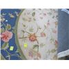 Image 1 : Beige/Green Trim Floral Round Area Rug,   3 Runners - 4 Pcs.