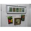 Image 1 : Small Framed Floral, Framed Vegetables - 4 Pcs.