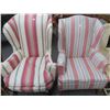 Image 1 : Stripped Wingback Chairs - 2