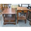 Image 1 : Mahogany End Tables w/Drawers - 2