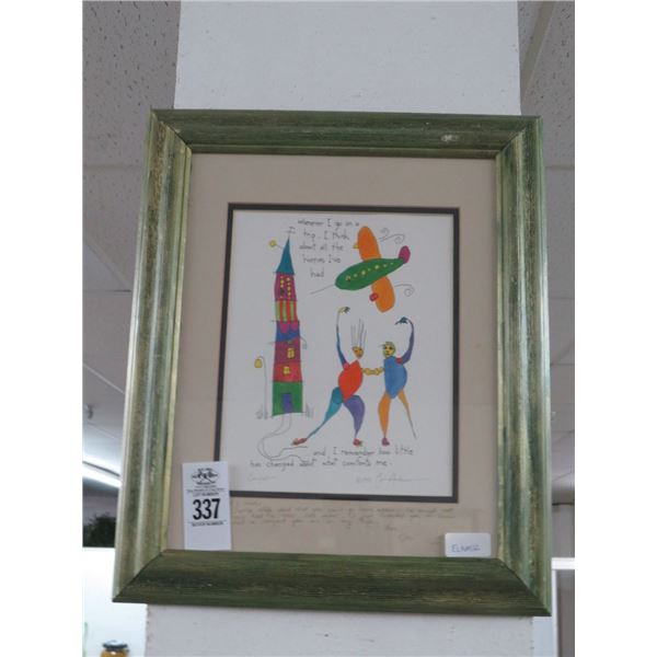 Framed Travel Artwork Artist Signed