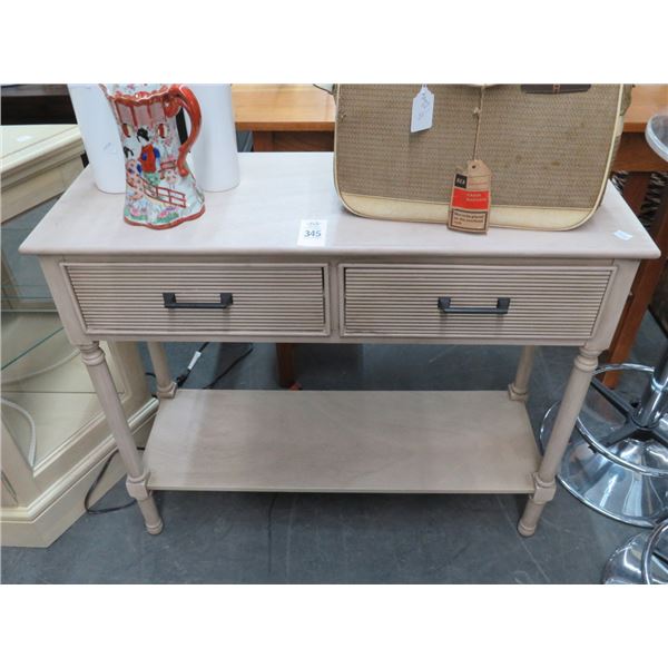 Small Grey 2 Drawer Hall Table