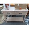 Image 1 : Small Grey 2 Drawer Hall Table