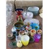 Image 1 : Art Glass Pitcher, Glass Dishes, Asst. Décor Items