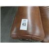 Image 2 : Mahogany Trim Bown Saddle Leather Sofa