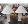 Image 1 : Decorator Plaster Lamps - Pair