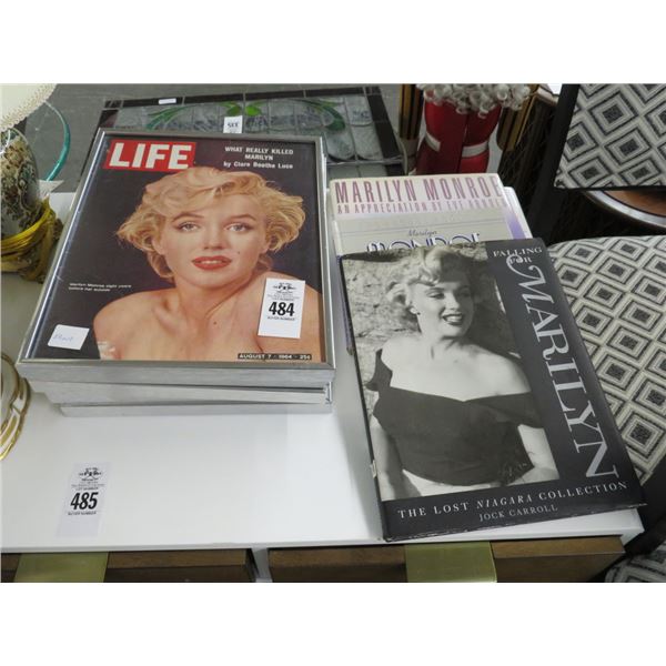 Marilyn Monroe Framed Magazine Covers and Books