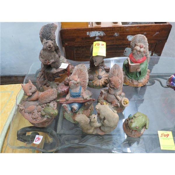 Squirrel Collection, Frog Figurines - 8