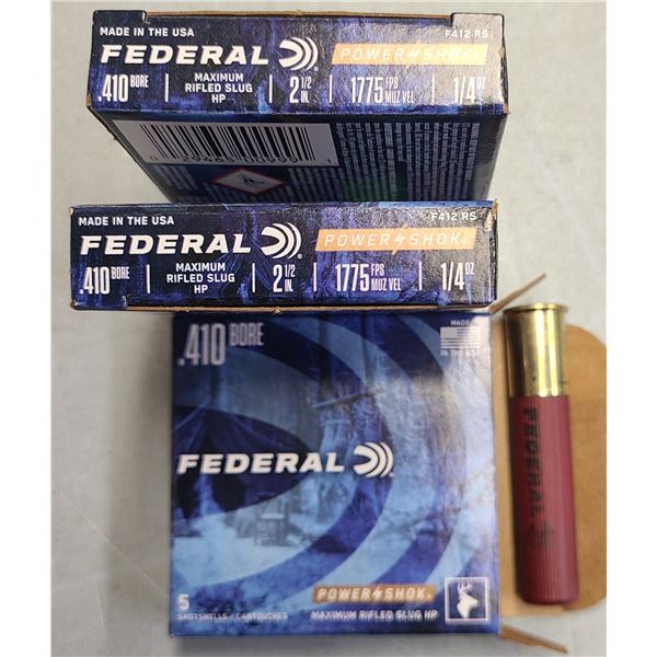 Federal Blue Box Federal Blue Box 410 ga Rifled Slugs - 15 rds 2 1/2