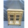 Image 2 : PW Space-Saver Rolling Wooden Cart w/ 2 Nesting Stools & 2 Drawers 28"x14"x33"H