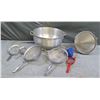 Image 1 : Multiple Strainers & Funnels, Misc Sizes w/ Footed Colander