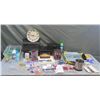 Image 1 : Wall Clock, Misc Brushes, Batteries, Markers, Cords, Earmuffs, etc