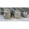 Image 1 : Qty 2 Oster & Cooking Light Stock Pots w/ Handles & Lids & Metal Bowl, Misc Sizes