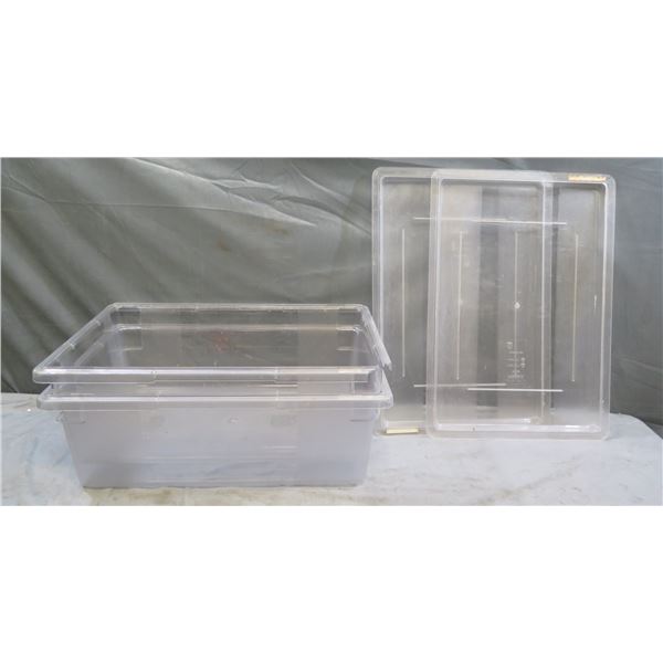 Qty 2 Carlisle N16622-PC Food Storage Containers w/ Lids