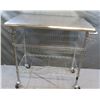 Image 1 : Trinity Rolling Metal Cart w/ 2 Mesh Undershelves 34"x20"x36"H