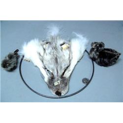 10" wolf mask; seal skin seal; seal skin bird (2)