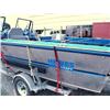 Image 17 : 1994 19 foot Aluminum River Runner Hewes Craft with 90 HP Yamaha Jet Drive; single axel Easy Load Tr