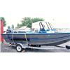 Image 4 : 1994 19 foot Aluminum River Runner Hewes Craft with 90 HP Yamaha Jet Drive; single axel Easy Load Tr