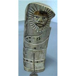 7-1/2" whale bone, ivory and baleen dancer from Diomede, stock #68f (2)