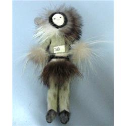 Seal skin ivory faced doll by Maria Anaruk from Togiak, stock #126f (2)