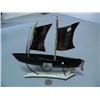 Image 1 : 9" baleen and moose antler ship, stock #300f (2)