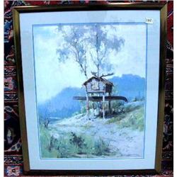 Sydney Laurence print double-matted and framed (53)