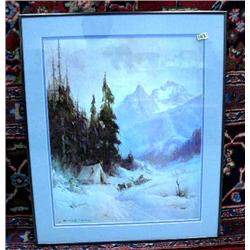 Sydney Laurence print double-matted and framed (53)