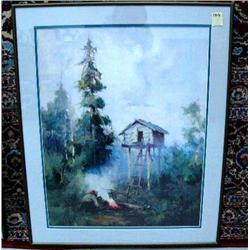 Sydney Laurence print double-matted and framed (53)