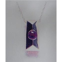 Peridot Pendant 14 K white gold- peridot is round, faceted approx. 0.50 carats, transparent and oliv