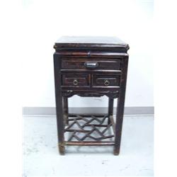 End table with 3 drawers and bottom shelf- 30" H, 16" W, 16" D (8888)