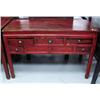 Image 1 : Red table with 5 drawers- 34" H, 50" W, 21" D (8888)