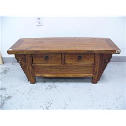 Small table with 2 drawers- 16" H, 41" W, 14" D (8888)