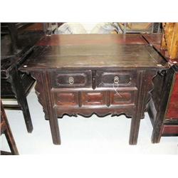 Table with 2 drawers- 34" H, 46-1/2" W, 25-1/2" D (8888)