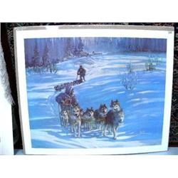 Signed and numbered print by Scott McDaniel print 146 of 950 called "The Challenge" image size is 22