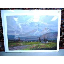 Signed and numbered print by Scott McDaniel print 399 of 950 called "Mt. McKinley" image size is 16"