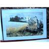 Image 3 : Framed picture of a white owl; Iditarod poster by Jon Van Zyle (53)