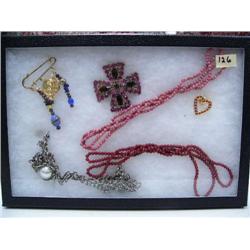 Display box of costume jewelry (74)